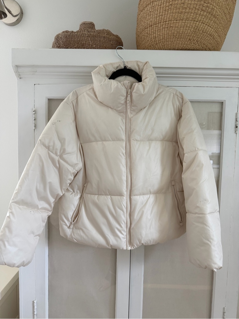 white puffer jacket